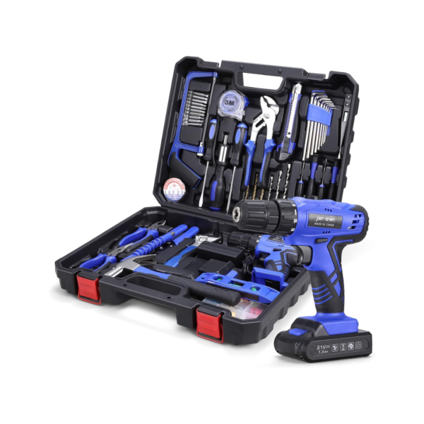112 Piece Power Tool Combo Kits with 21V Cordless Drill